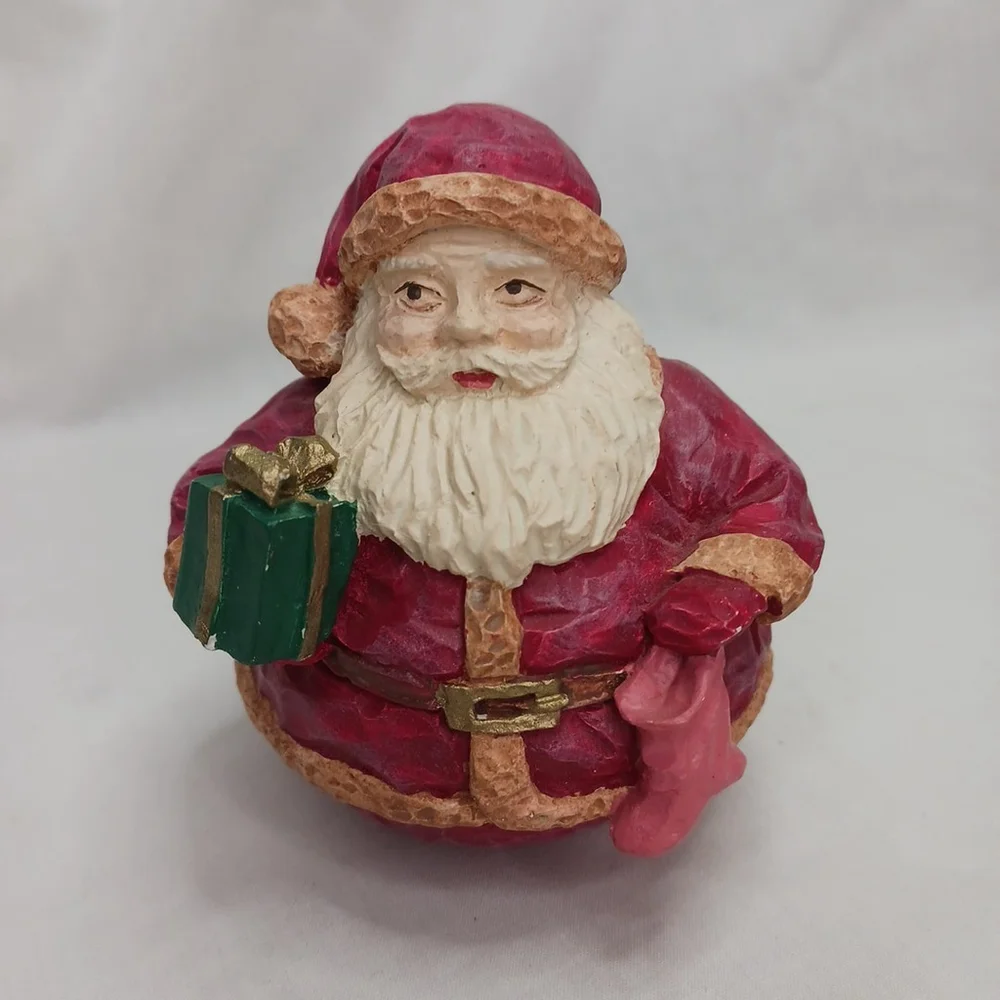 Vintage Santa Claus Figurine Old World Style Carved